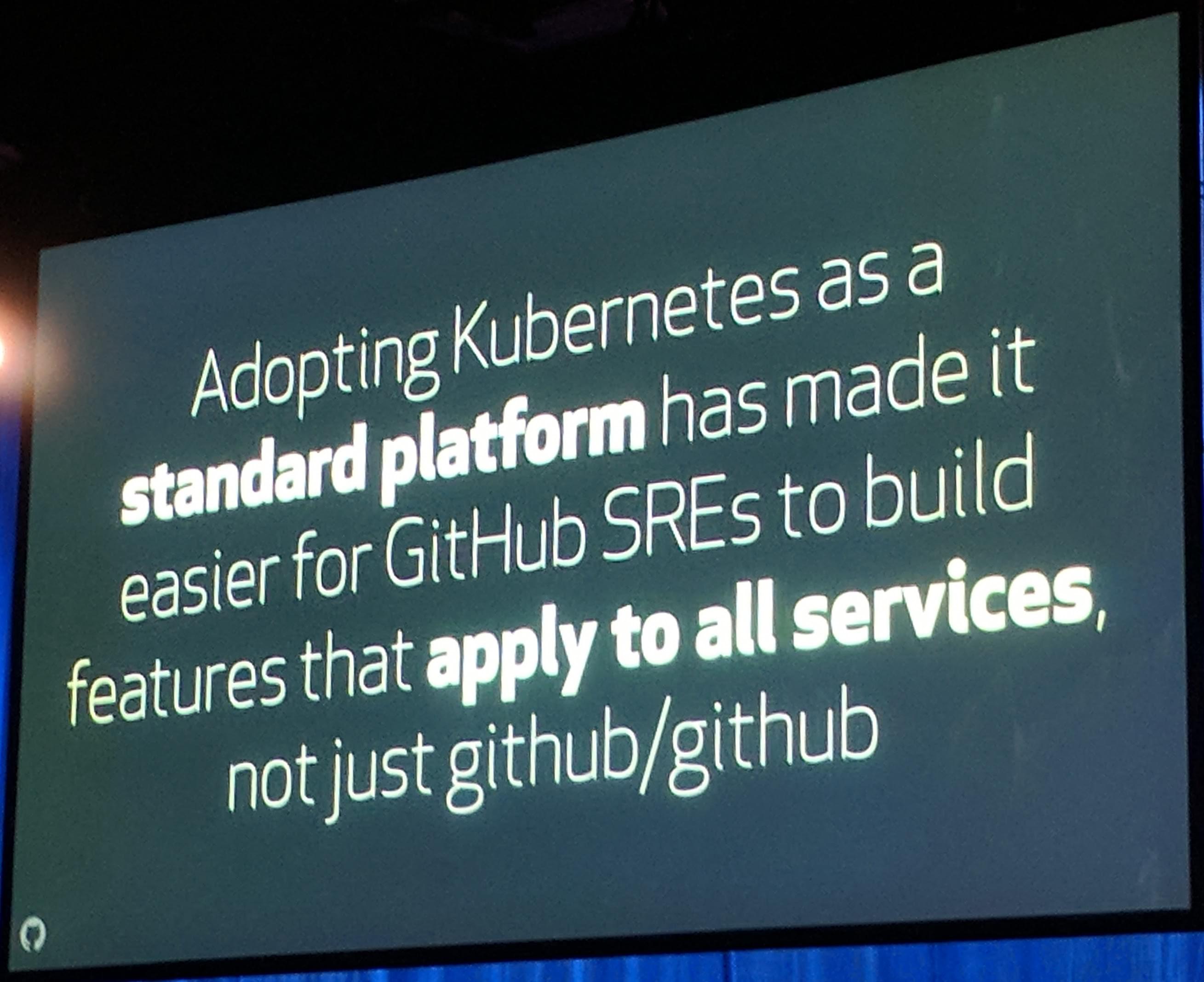 KubeCon: Keynote GitHub Kubernetes made it easier for SREs